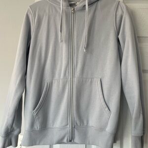 Light Gray Zip-Up Hoodie